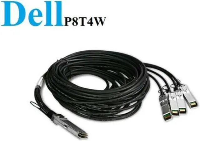 Main image of Dell Force10 40G QSFP Breakout Cable 4x40GbE DAC-QSFP-4SFP-10G-5.0M P8T4W - OEM