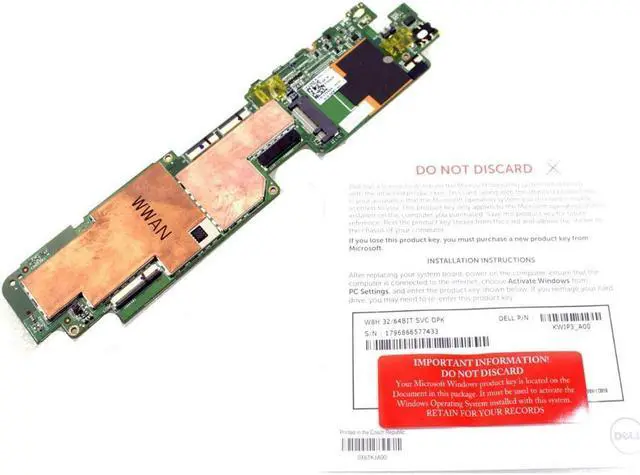 Alt view image 7 of 7 - Dell Venue 8 Pro 5830 Tablet Motherboard Intel Atom Z3745D 1.3Ghz 64GB 795G6