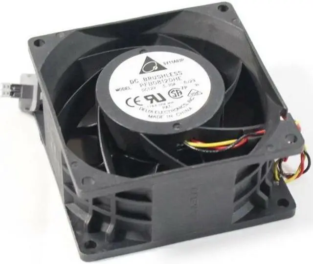 Alt view image 2 of 4 - Delta 80mm x 80mm x 38mm Extreme High Speed Fan, Bare Wire, PFB0812DHE-F00