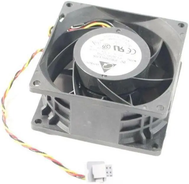 Alt view image 3 of 4 - Delta 80mm x 80mm x 38mm Extreme High Speed Fan, Bare Wire, PFB0812DHE-F00