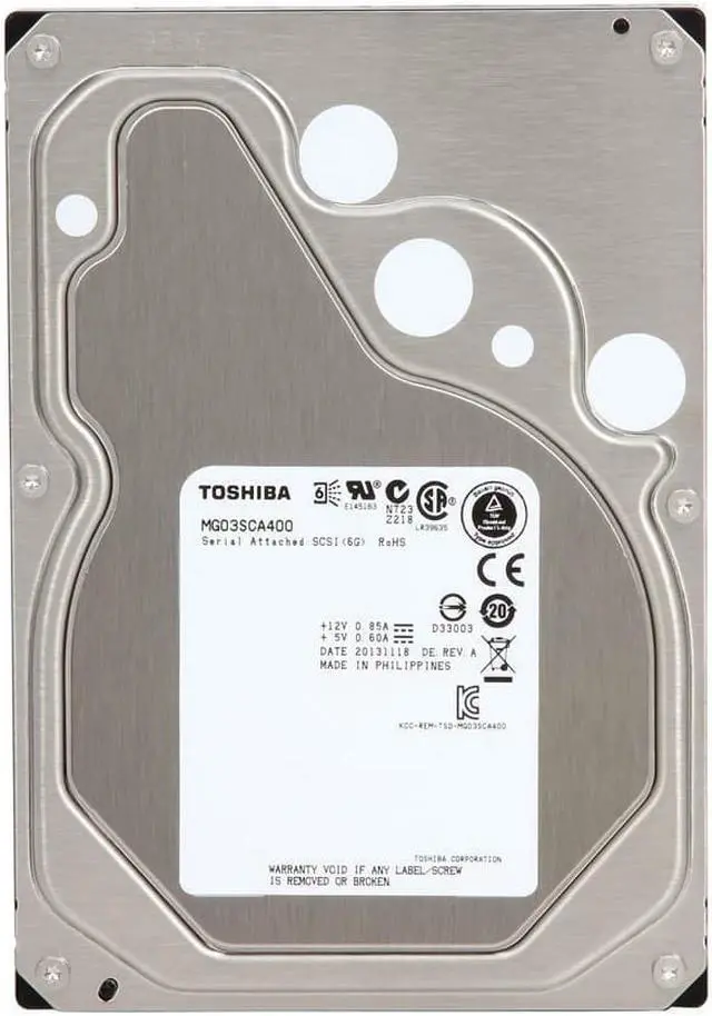 Main image of (NOT FOR HOME PC!) Toshiba MG03SCA400 4TB 7200 RPM 64MB Cache SAS 6Gb/s 3.5" Internal Hard Drive
