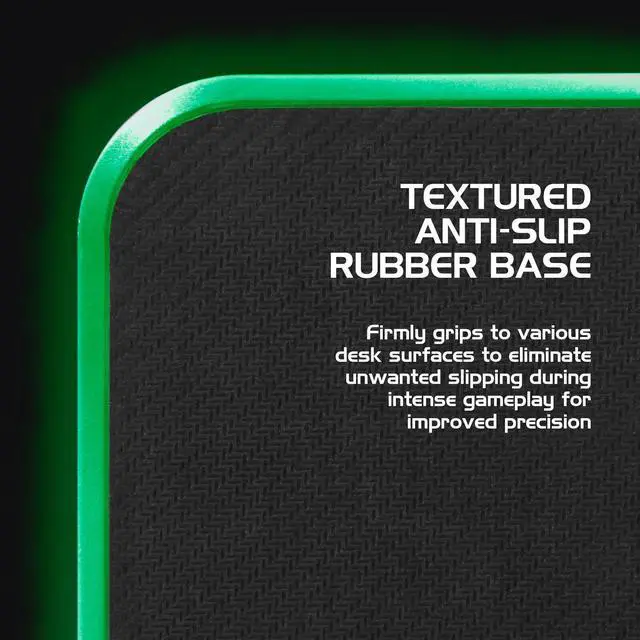 Alt view image 7 of 7 - ENHANCE Large Hard Surface LED Gaming Mouse Pad - 7 RGB Light Up Modes