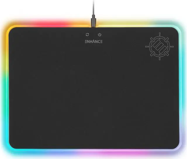 Main image of ENHANCE LED Gaming Mouse Pad with Fabric Top - 7 RGB Colors & 2 Lighting Effects