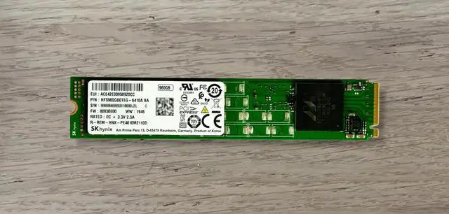 Main image of Hynix PE4010 Series 960GB TLC PCI-E 3.0 X4 NVMe M.2 22110 SSD HFS960GD0TEG