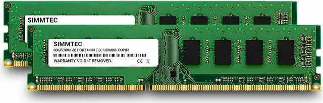 Alt view image 3 of 4 - Simmtec 16GB (2x8GB) DDR3 1333MHz DIMM PC3-10600 2Rx8 Dual Rank 1.5V CL9 240-Pin