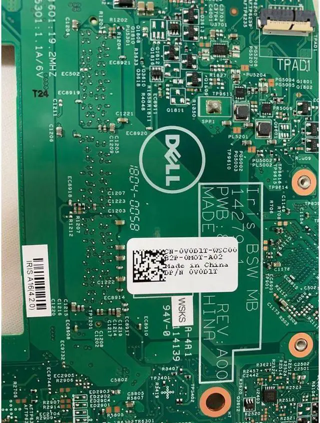 Alt view image 6 of 6 - DELL - 0V0D1T N3710 1.6 GHz Intel DDR3L Motherboard For Inspiron 15 3552 14 3452