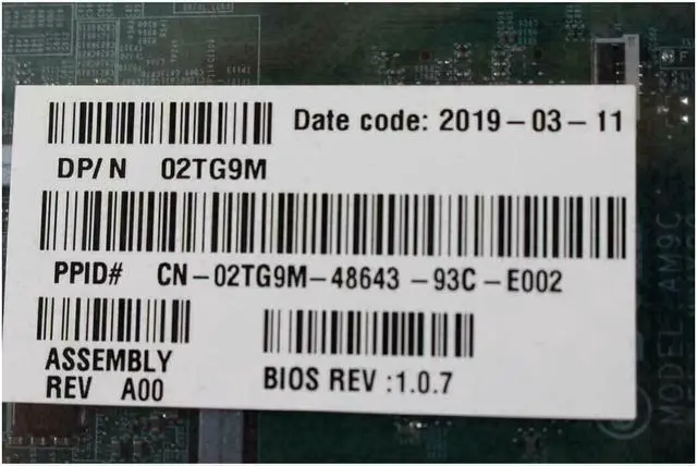 Alt view image 5 of 5 - Genuine Dell Inspiron 15 5576 FX-9830P AMD 3.0Ghz Motherboard DAAM9CMBAD0 2TG9M