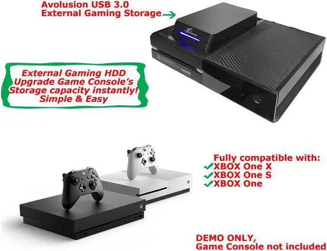 Alt view image 4 of 5 - Avolusion 2TB HDDGear Pro External USB 3.0 Gaming Hard Drive for XBOX ONE S / X