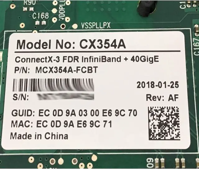 Alt view image 6 of 6 - Mellanox MCX354A-FCBT CX354A-FCBT ConnectX-3 40GB FDR PCI-E 3.0 Low Profile