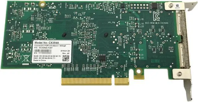 Alt view image 5 of 6 - Mellanox MCX354A-FCBT CX354A-FCBT ConnectX-3 40GB FDR PCI-E 3.0 Low Profile