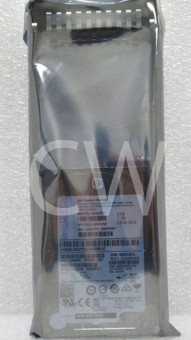 Main image of (NOT FOR HOME PC!) 00WK792 00WC011 00WK898 IBM 2TB 7.2K RPM 12Gbps 2.5" SAS SERVER HDD Hard Drive