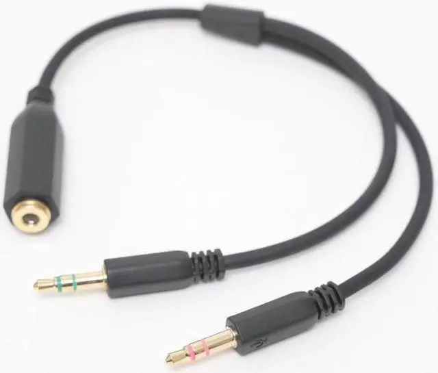 Alt view image 5 of 5 - Dell Mic Audio Y Splitter for AW310H Headphone 3.5mm Female to 2 Dual Male 58MYN