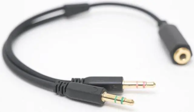 Alt view image 4 of 5 - Dell Mic Audio Y Splitter for AW310H Headphone 3.5mm Female to 2 Dual Male 58MYN