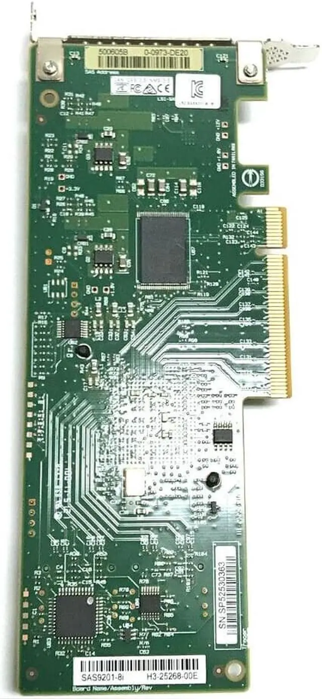 Alt view image 6 of 7 - LSI Logic 500605B 6GB PCI-e 2.0 RAID Card Low Profile SAS9201-8i 45W9122
