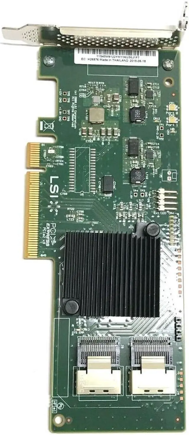 Alt view image 2 of 7 - LSI Logic 500605B 6GB PCI-e 2.0 RAID Card Low Profile SAS9201-8i 45W9122