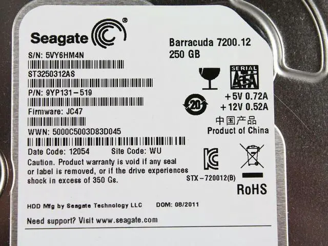 Alt view image 3 of 7 - ICY BOX IB-168SK-B Trayless Rack SATA HDD Seagate ST3250312AS 250GB 7.2K 3.5" 6G