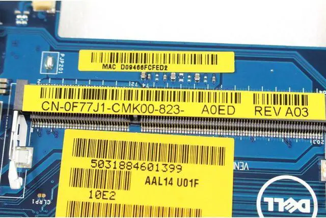 Alt view image 5 of 5 - For Dell Inspiron 15 5552 Notebook Motherboard 0F77J1 F77J1 LA-C571P SR29E