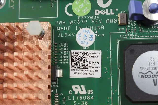 Alt view image 4 of 4 - DELL 57711 2 X 10GBE SFP + 5709 2 X 1GB NIC NETWORK CARD FOR PE R910 VWWP7