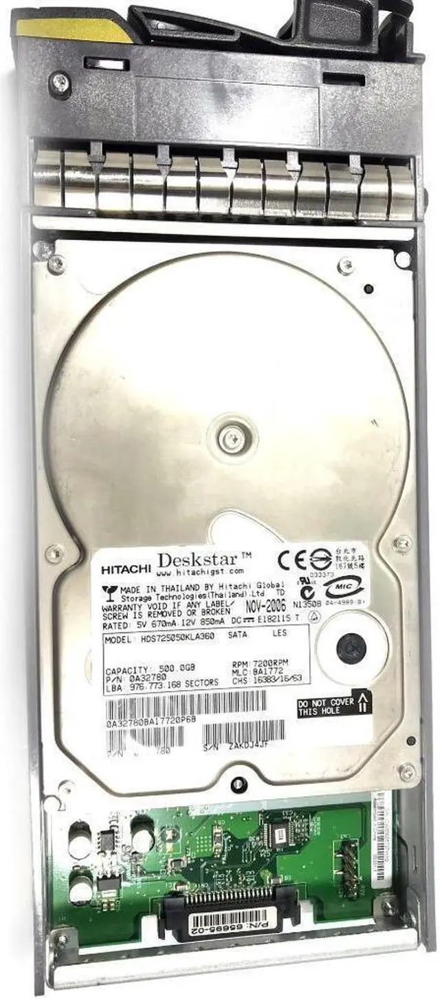 Alt view image 2 of 3 - Netapp x267A-R5 500GB 7.2k 3.5" SATA Hard Disk Drive HDD 108-00088+A4 0A39510
