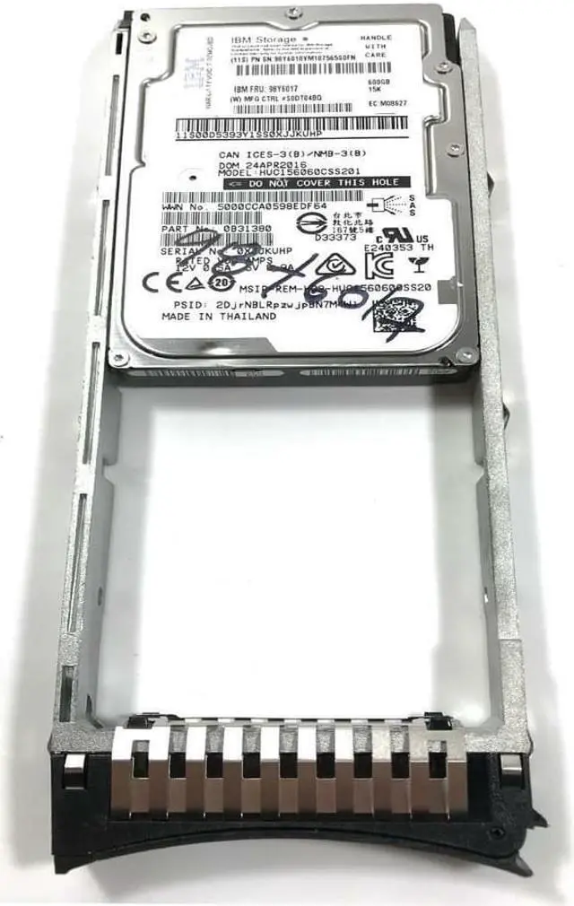 Alt view image 5 of 7 - (NOT FOR HOME PC!) IBM Storage DS8000 600GB 15K SAS 6G SFF 2.5" Hard Drive 98Y6017 / 98Y6018 W/Tray