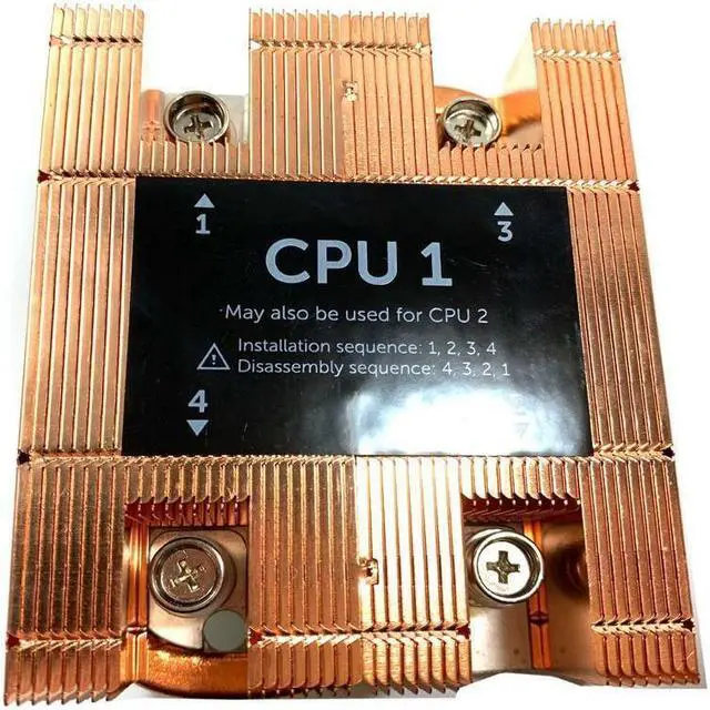 Alt view image 2 of 6 - OEM DELL CPU 1 HEATSINK 86MM FOR DELL POWEREDGE M630 SCREW DOWN ALUM CPC1C