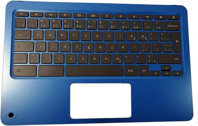 Alt view image 3 of 5 - HP Laptop Palmrest Cover w/ Keyboard Assembly Chromebook 11 G5 EE Nsk-xe0sq Blue