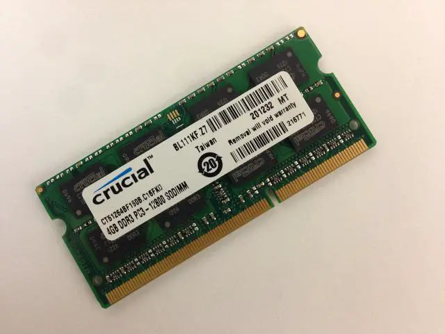 Main image of Crucial 4GB DDR3 1600 MHz PC3-12800 1.35V Laptop RAM Sodimm Memory DDR3L 1600 4G
