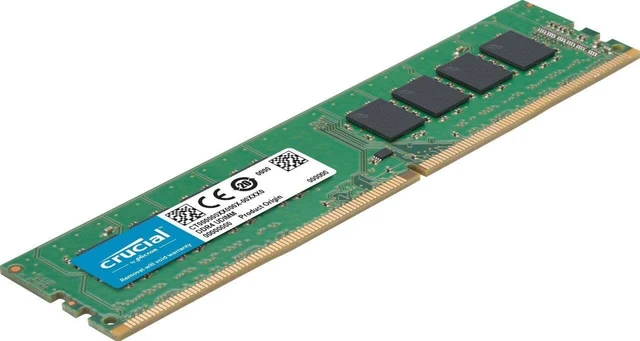 Alt view image 2 of 5 - Crucial 32GB Single DDR4 3200 MHz PC4-25600 Desktop Memory 288-Pin CT32G4DFD832A
