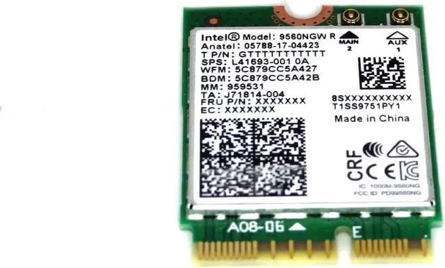 Alt view image 2 of 3 - LOT x 2 HP Chromebook 11 G7 2X2 INT JFP2 NV80 Wireless WiFi Card Wlan L41693-001