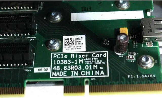 Alt view image 3 of 6 - Dell EqualLogic FS7610 PCI-E Riser Card 3-Slot With Bracket 9TT68 09TT68 -