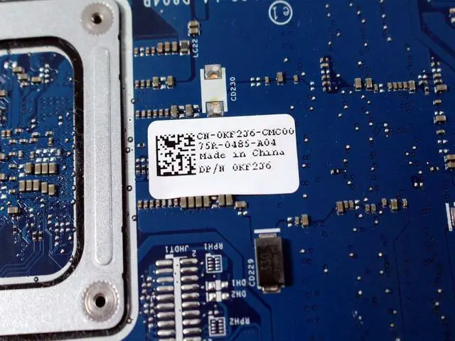Alt view image 6 of 6 - Dell Inspiron 5765 Motherboard AMD A9-9400 2.4GHz CPU KF2J6 LA-D804P 451A2N31L24