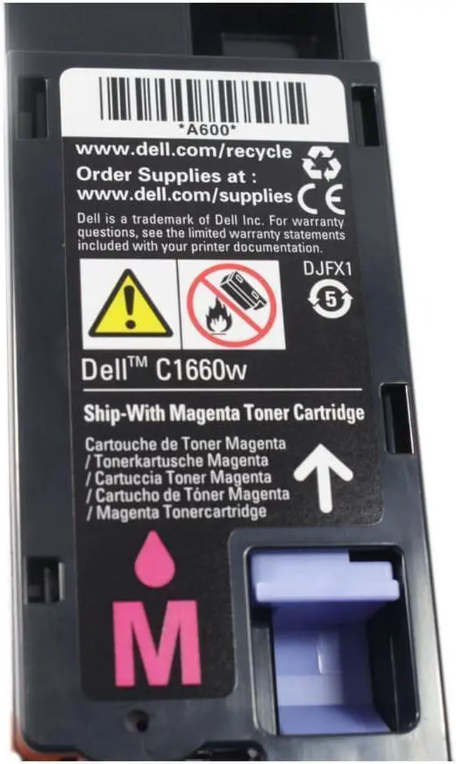 Alt view image 6 of 6 - Dell C1660 C1660w Magenta Laser Toner Cartridge 500 Pages Yield DJFX1 0DJFX1
