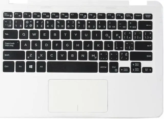 Alt view image 4 of 5 - Dell Inspiron 11 3185 Touchpad 2-in-1 Palmrest Laptop Keyboard White 6NCX7 F5JCC