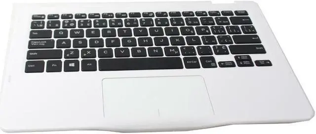 Alt view image 5 of 5 - Dell Inspiron 11 3185 Touchpad 2-in-1 Palmrest Laptop Keyboard White 6NCX7 F5JCC
