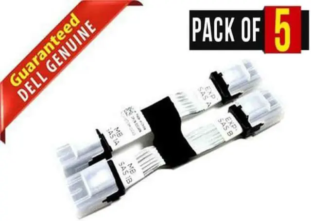 Main image of Lot of 5 Dell PowerEdge VRTX 3.5" Dual Mini SAS Server Cable White JC49N XPNDR