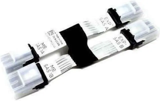 Alt view image 3 of 3 - Lot of 5 Dell PowerEdge VRTX 3.5" Dual Mini SAS Server Cable White JC49N XPNDR