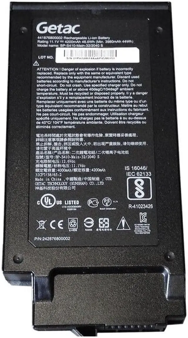 Main image of Getac BP-S410 Genuine 46.6Wh BP-S410 11.1V 4200mAh Laptop Battery - OEM