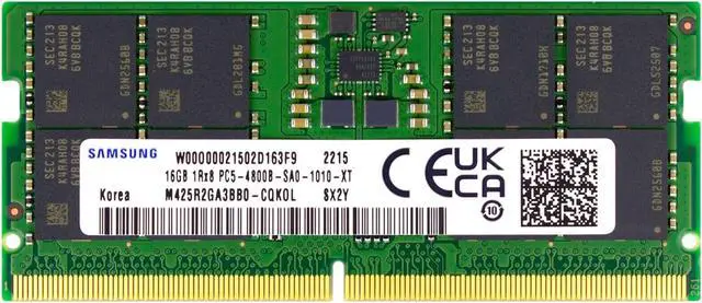 Main image of Samsung 16GB PC5-38400 DDR5 4800 MHz SODIMM Laptop Memory RAM M425R2GA3BB0-CQK