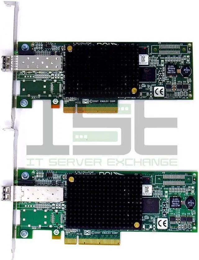 Alt view image 3 of 3 - Emulex LPE12000-E 8GB PCI-E Single Port Fibre Channel HBA W/SFP FTLF8528P3BNV-EM