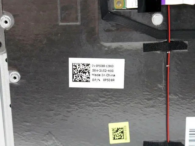 Alt view image 3 of 5 - P5D8R Dell OEM XPS 11 9P33 Keyboard Palmrest Touchpad Assembly AM0Z6000A00 38DVD