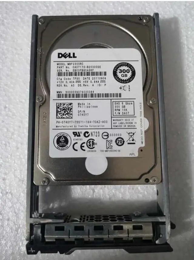 Main image of (NOT FOR HOME PC!) 740Y7 0740Y7 Dell ENTERPRISE 300GB 10K RPM 6Gb/s 2.5" SAS SERVER HDD Hard Drive