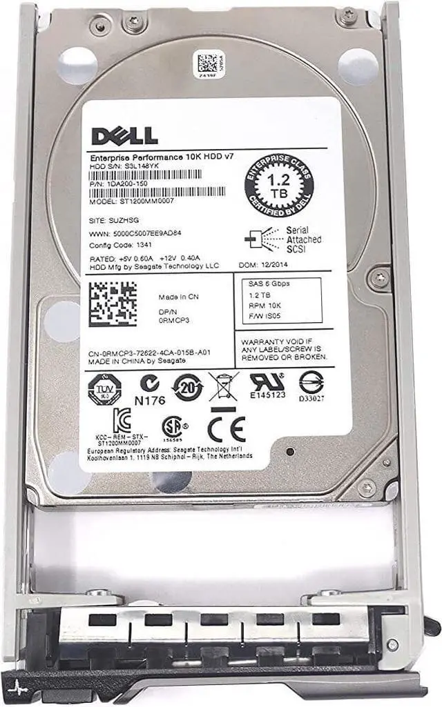 Main image of (NOT FOR HOME PC!) 0WXPCX WXPCX Dell 1.2TB 10K RPM 12Gb/s 2.5" SAS SERVER HDD Hard Drive W/Caddy