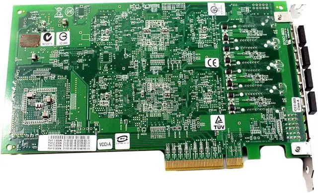 Alt view image 6 of 6 - Dell QLogic QLE2462 4xTransceivers 4Gb PCI-E Fiber Channel Networking Card W08H4