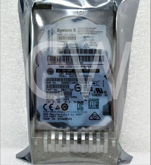 Main image of (NOT FOR HOME PC!) 00NA442 00NA441 00NA445 IBM 1.8TB 10K RPM 12Gb/s 2.5" SAS SERVER HDD Hard Drive