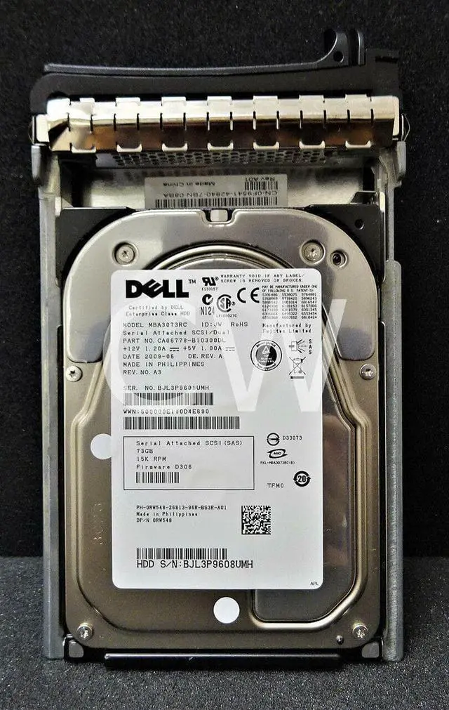 Main image of (NOT FOR HOME PC!) RW548 0RW548 Dell 73GB 15K RPM 3Gbps 3.5" SAS HDD Hard Drive W/Caddy