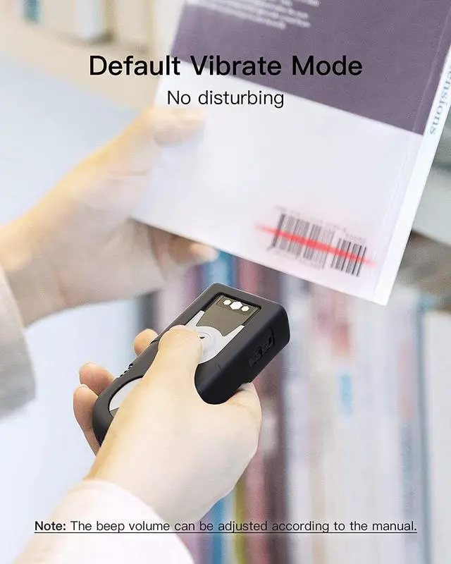 Alt view image 2 of 7 - Bluetooth Scanner 1D Barcode Scanner 2.4Ghz USB Adapter Exclusive Shortcuts