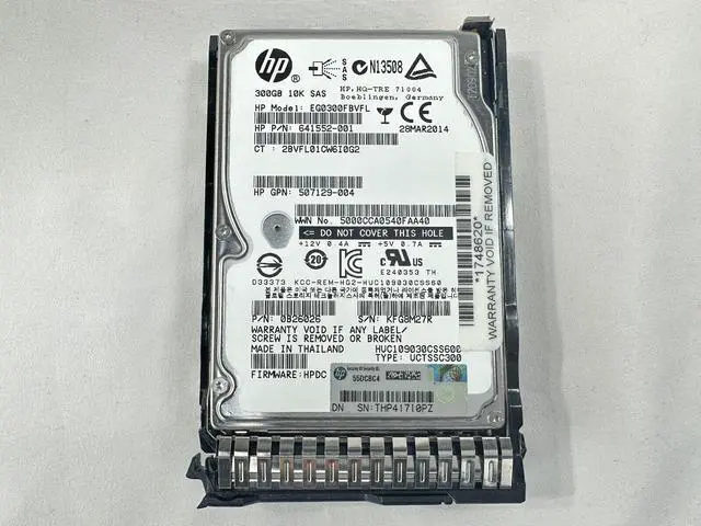 Alt view image 4 of 6 - (NOT FOR HOME PC!) HP 300GB 10K SAS 6 Gbps DP SC 2.5" SFF HDD Smart Carrier Gen8 Gen9 Gen10