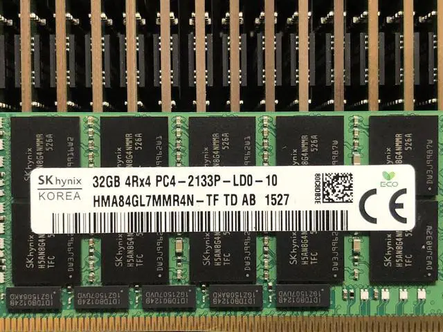 Alt view image 6 of 6 - HP HPE 32GB DDR4 PC4-17000P-L 2133MHz 4DRx4 LRDIMM Server Memory RAM 4Rx4 2133P - OEM