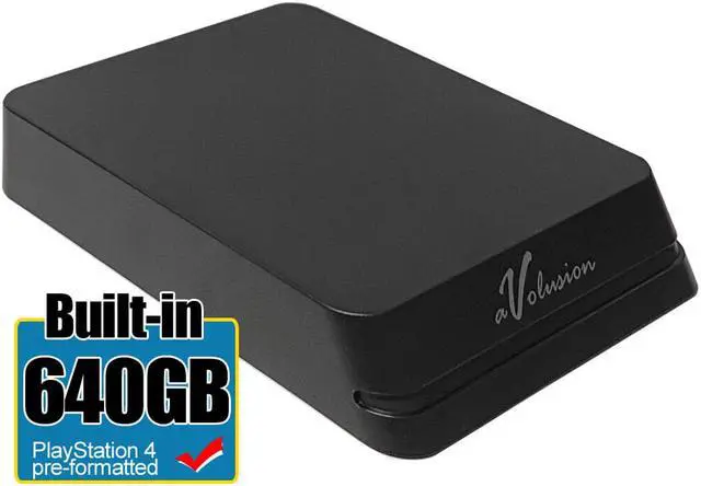 Main image of Avolusion Mini HDDGear Pro 640GB USB 3.0 External Hard Drive (PS4 Pre-Formatted)