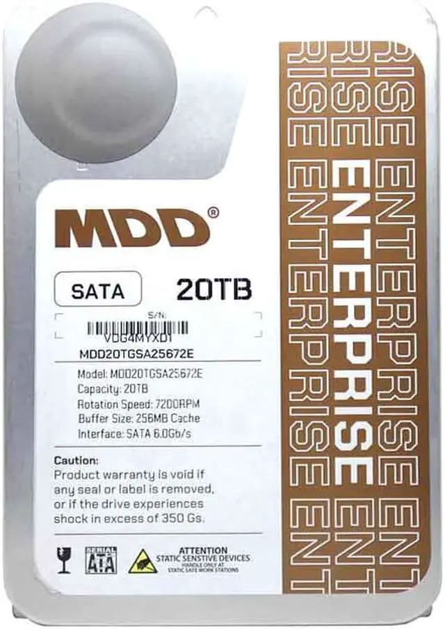 Alt view image 2 of 6 - MDD 20TB 7200RPM 256MB Cache SATA 6G 3.5" Enterprise Hard Drive Datacenter, RAID